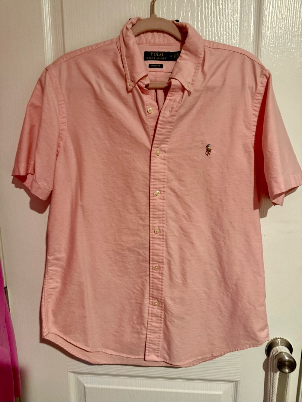 Polo by Ralph Lauren Light Pink Short-Sleeve Button-Down Shirt